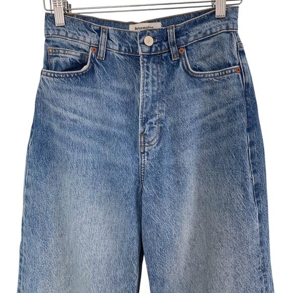 Reformation Cary High Rise Slouchy Wide Leg Jeans in Colorado 24 - Picture 5 of 10